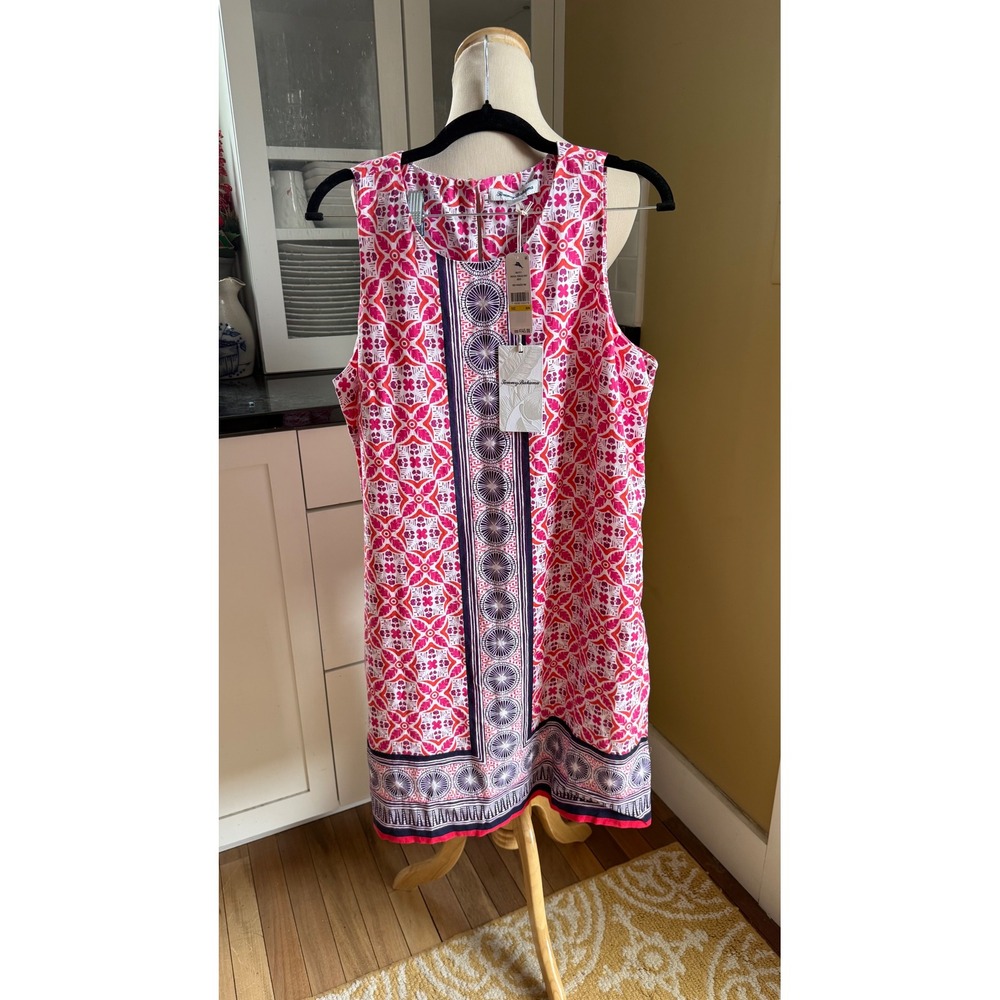 Tommy Bahama Tropical Terrazza Shift Dress Pink Linen TW619111 Womens Medium NWT